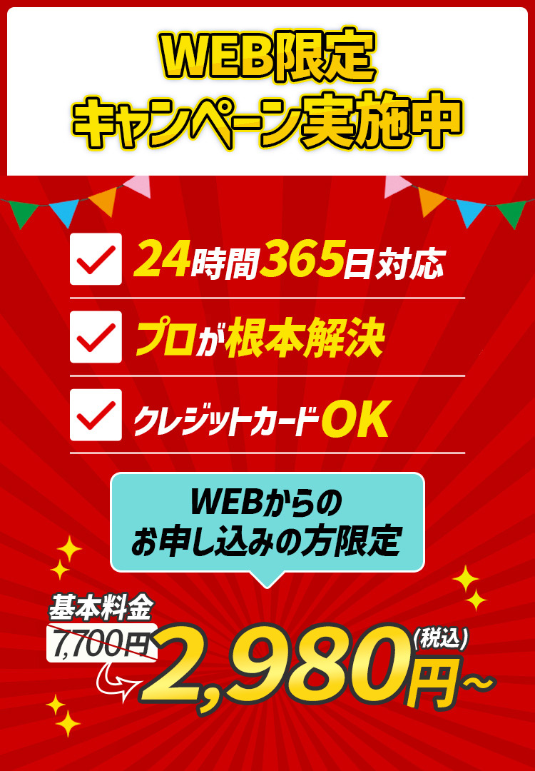 WEB限定キャンペーン実施中 2,980円〜